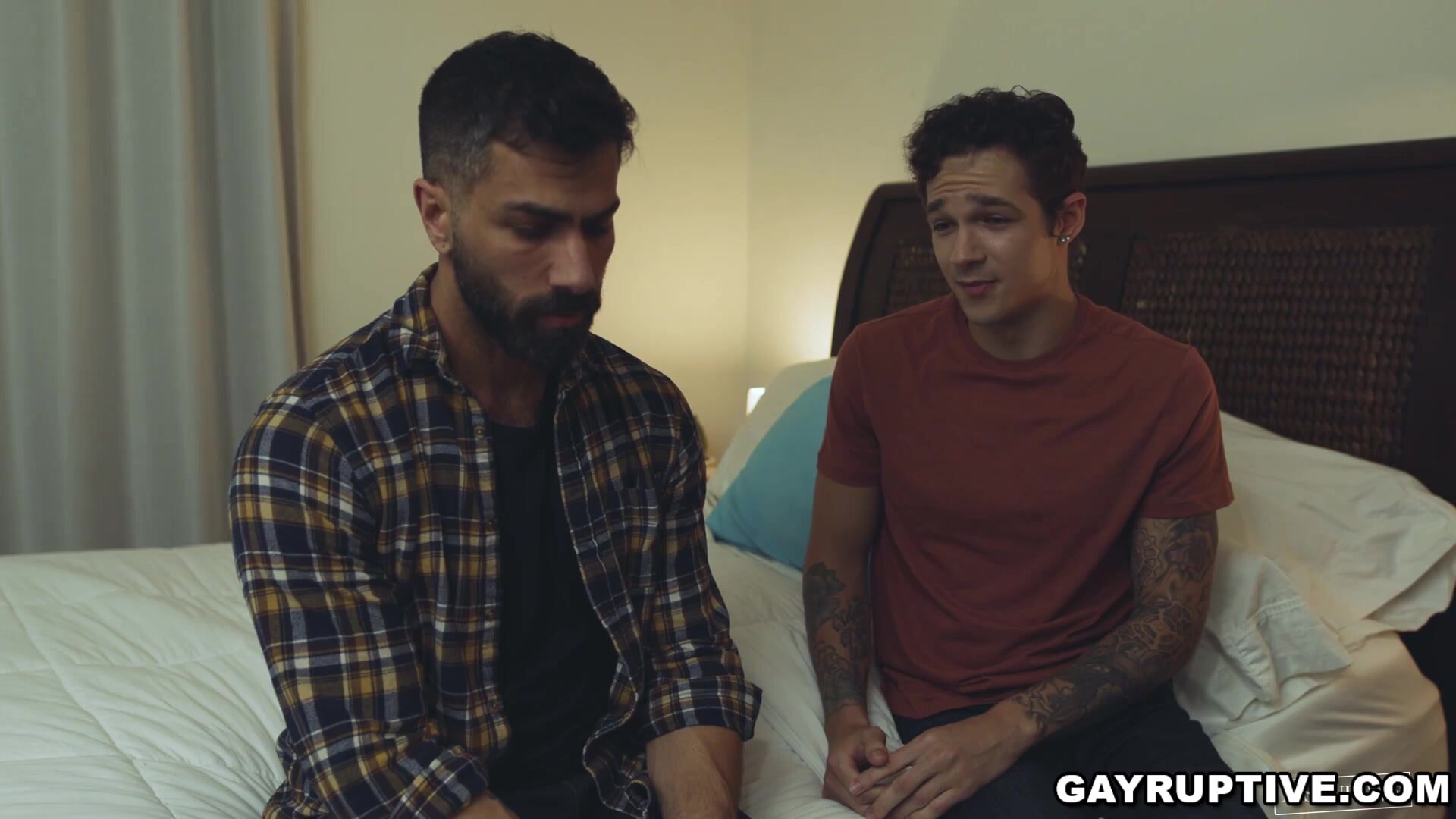 Hot taboo gay sex scene with studs Adam Ramzi and Jayden Marcos