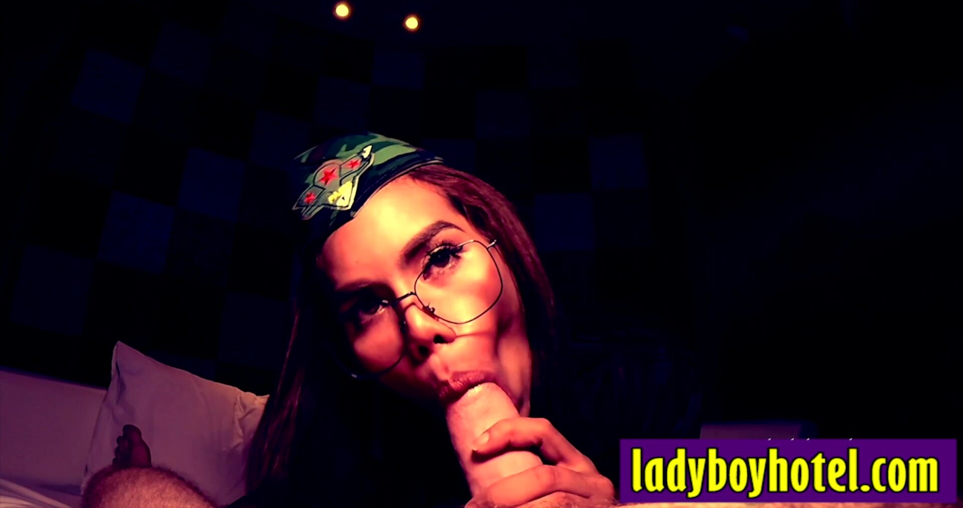 Nasty Asian shemale sucking big dick and Thai tranny enjoyed masturbation