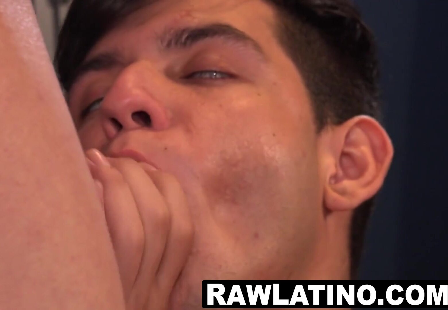 Bottom Adrien cums as tattooed jock Sly breeds him deep